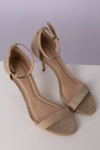 Alternative view of Sandália Arezzo com Glitter Dourada 37