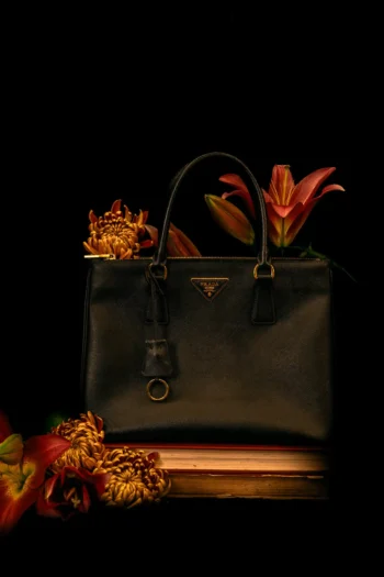Bolsa Prada Galleria Saffiano Lux Grande Double Zip Preta