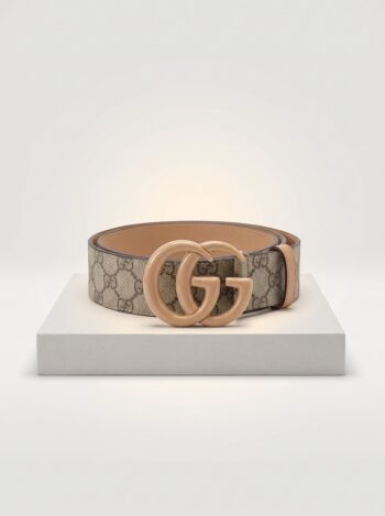 CINTO GUCCI GG SUPREME DOUBLE G NUDE