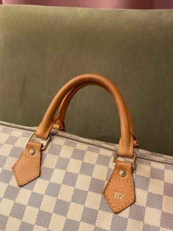 Alternative view of bolsa Louis Vuitton Speedy 35 Damier Azur