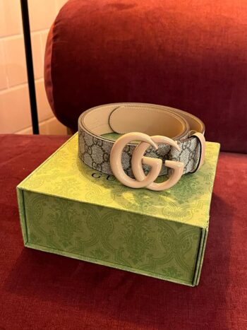 Alternative view of Cinto Gucci GG Supreme Belt Rose