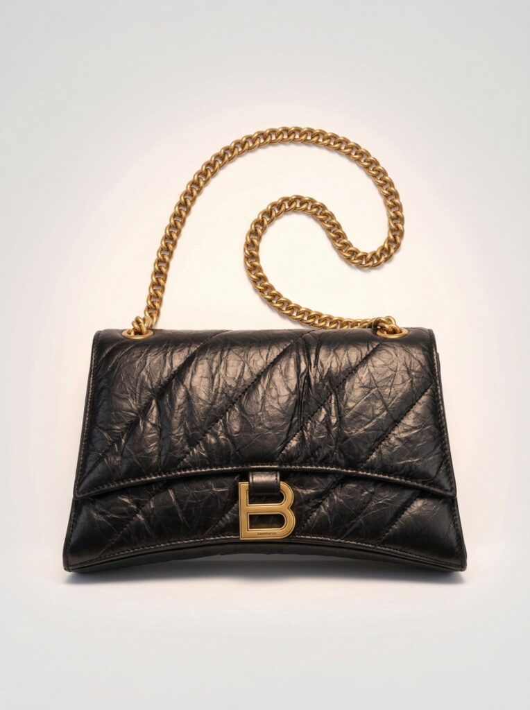 BOLSA BALENCIAGA CRUSH TIRACOLO PRETA