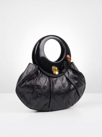Alternative view of BOLSA VINTAGE SWAROVSKI PRETA COM PEDRARIAS
