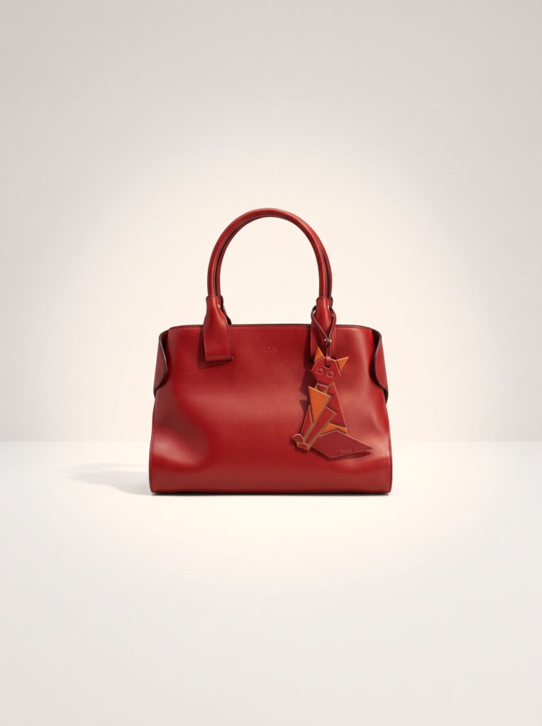 BOLSA TOD'S CAPE FOX VERMELHA ESTRUTURADA