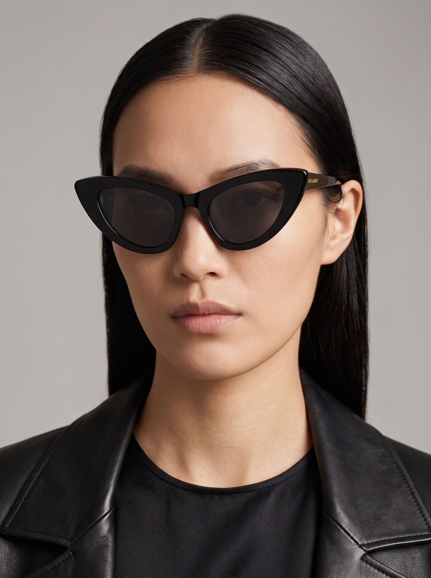 ÓCULOS DE SOL SAINT LAURENT SL 213 LILY PRETO - Imagem 2