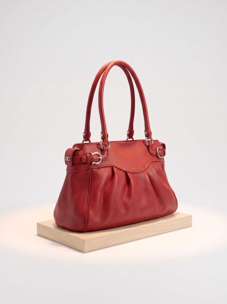 BOLSA SALVATORE FERRAGAMO GANCINI VERMELHA